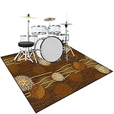 Alfombra para Batería Insonorizada: Alfombra bateria electronica de 8 mm de espesor, ejido de apretado superficie para aislamiento de ruido. Nuestra alfombra acústica de aislamiento acústico puede que pueden reducir eficazmente el ruido y la vibración debido a nuestra estructura acústica única. No sólo una alfombra para batería antideslizante y alfombra de tambor insonorizada, sino también una alfombras decoración para habitación