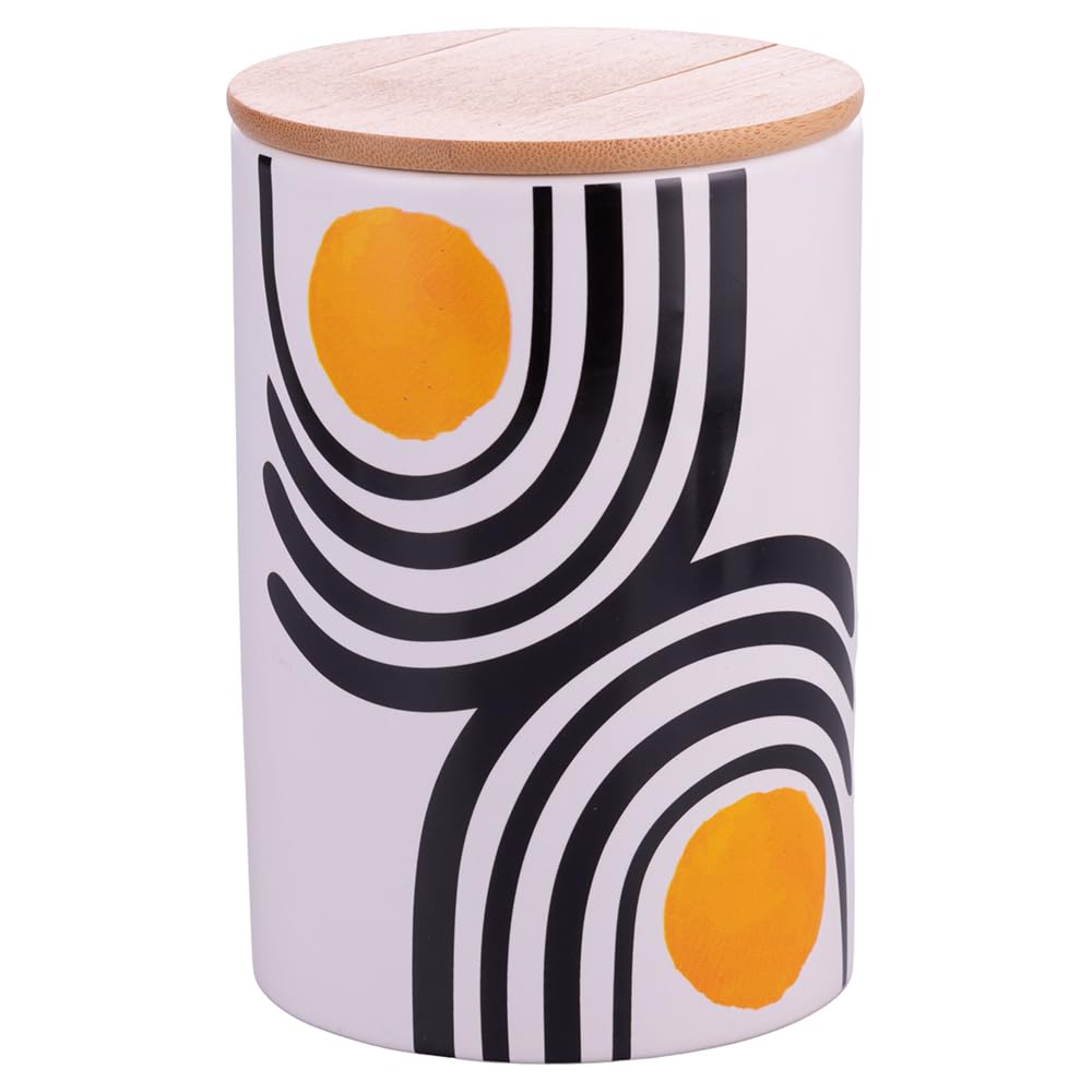 Set 3 barattoli 750 ml in gres, coperchio in bambù, Venice Lido