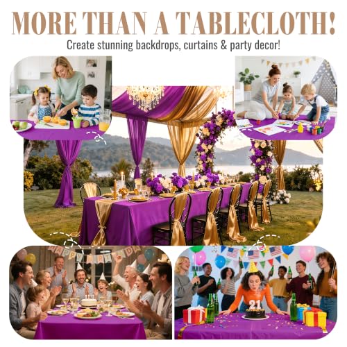 Image of Plastic Table Cloth Disposable, 54In X 300Ft Table Cover Roll