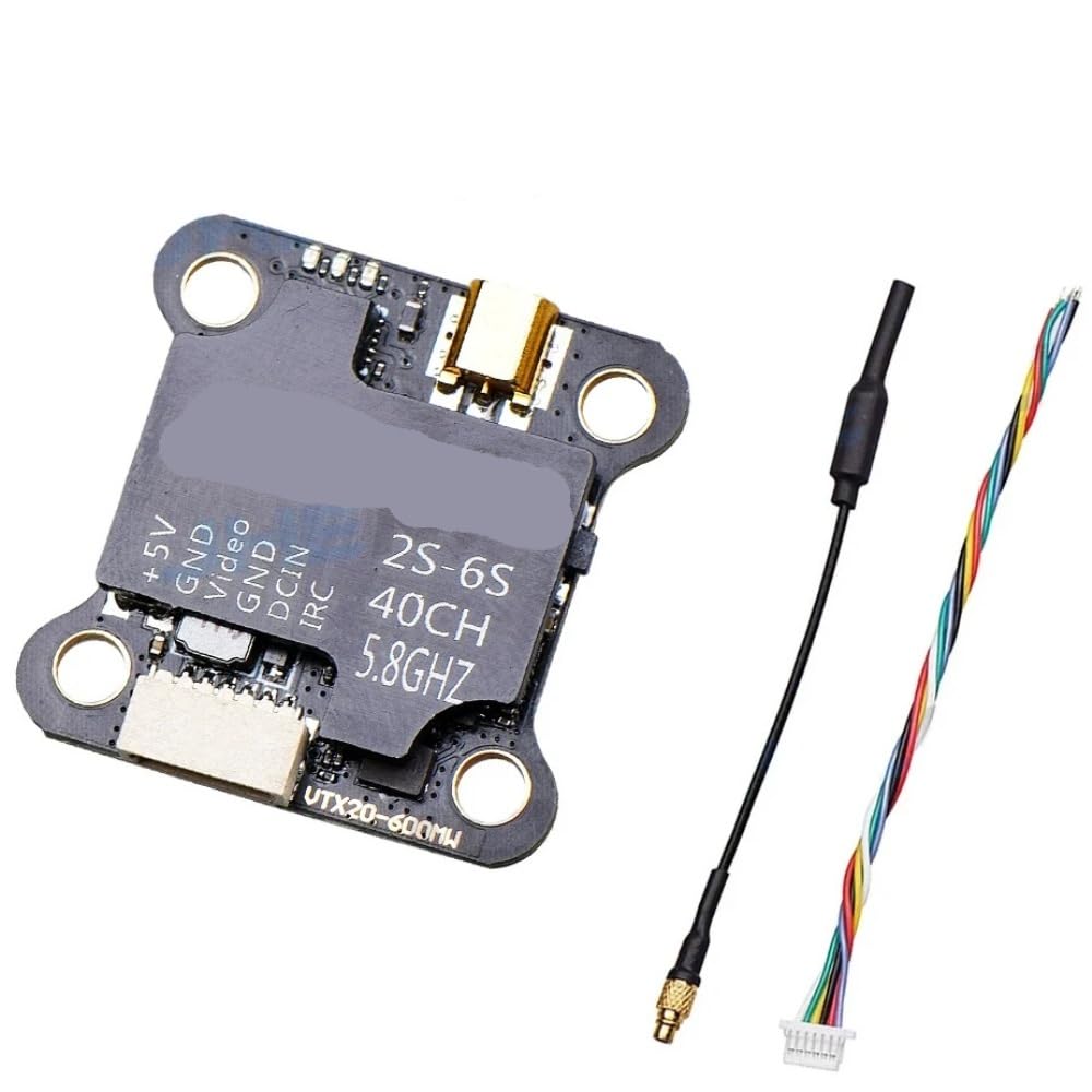 20 x 20 mm 40 kanałów PitMode 5V 1A 25 mW 100 mW 200 mW 400 mW 600 mW regulowany VTX 7-26V pasuje do RC FPV Racing Drone VTX20-600