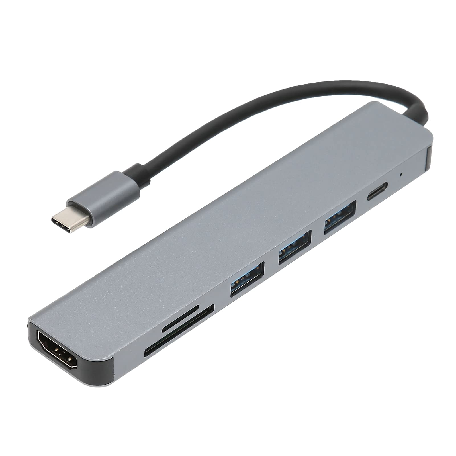 Domary Hub USB C 7 in 1, Adattatore Multiporta HDTV 4K con Ricarica