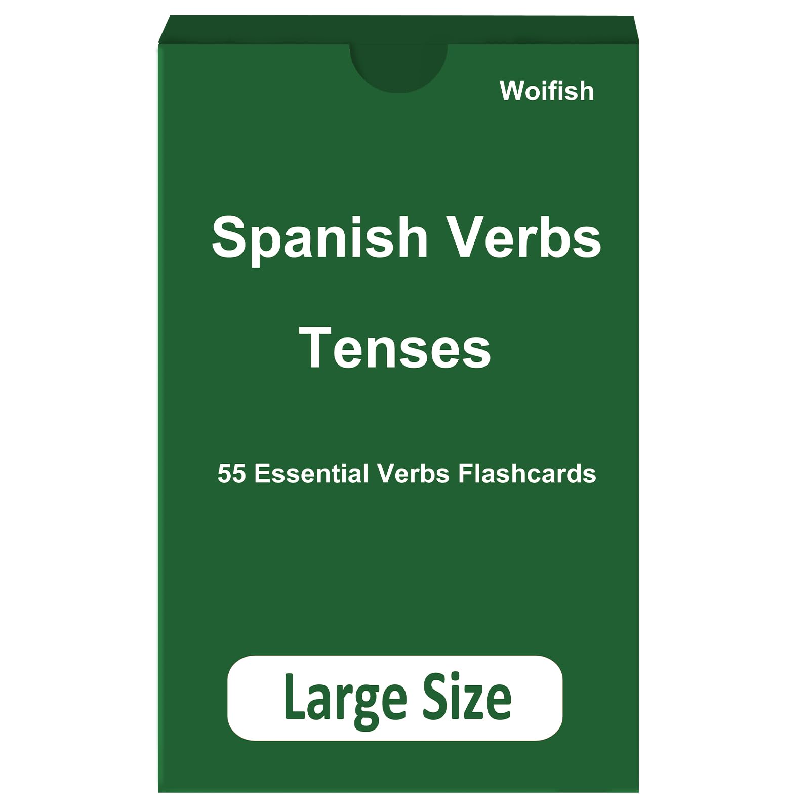 55 Essential Spanish Verb Flash Cards with 4 Most Commonly Used Conjugation