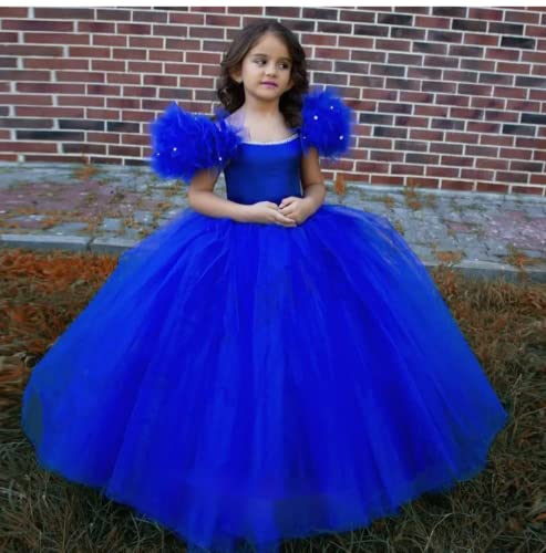ZHengquan Girls Flower Dresses Fluffy Short Sleeve Tulle Pageant Dresses Princess Kids Dress Birthday Gowns2