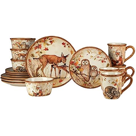 Certified International Pine Forest 16 pc Dinnerware Set Cover