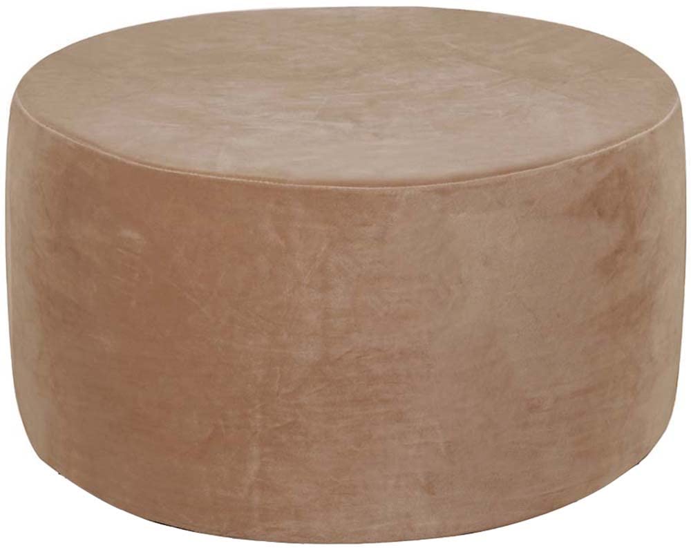 Velvet Ottoman Slipcovers /Cover ，Round Stretch Footstool Cover, With Elastic Bottom ， Modern Dustproof Foot Stool Covers Removable Washable Large Anti-Slip Pouffe Cover ( Color : A6 , Size : 60-73cm/