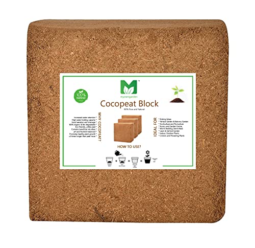 Image of My Own Garden Cocopeat 5 kg Block (Soil Manure) Eco-Friendly Coco Coir Block | High Water Retention & Aeration | Perfect for Planters, Pots & Indoor Plants Compressed Cocopeat Block