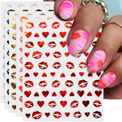 IDDFEVE Valentine's Day Nail Art Stickers - Sexy Lip Nail Decals,...