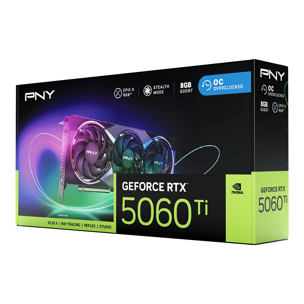 PNY GEFORCE RTX™ 5060 Ti 8GB ARGB Overclocked Triple Fan DLSS 4