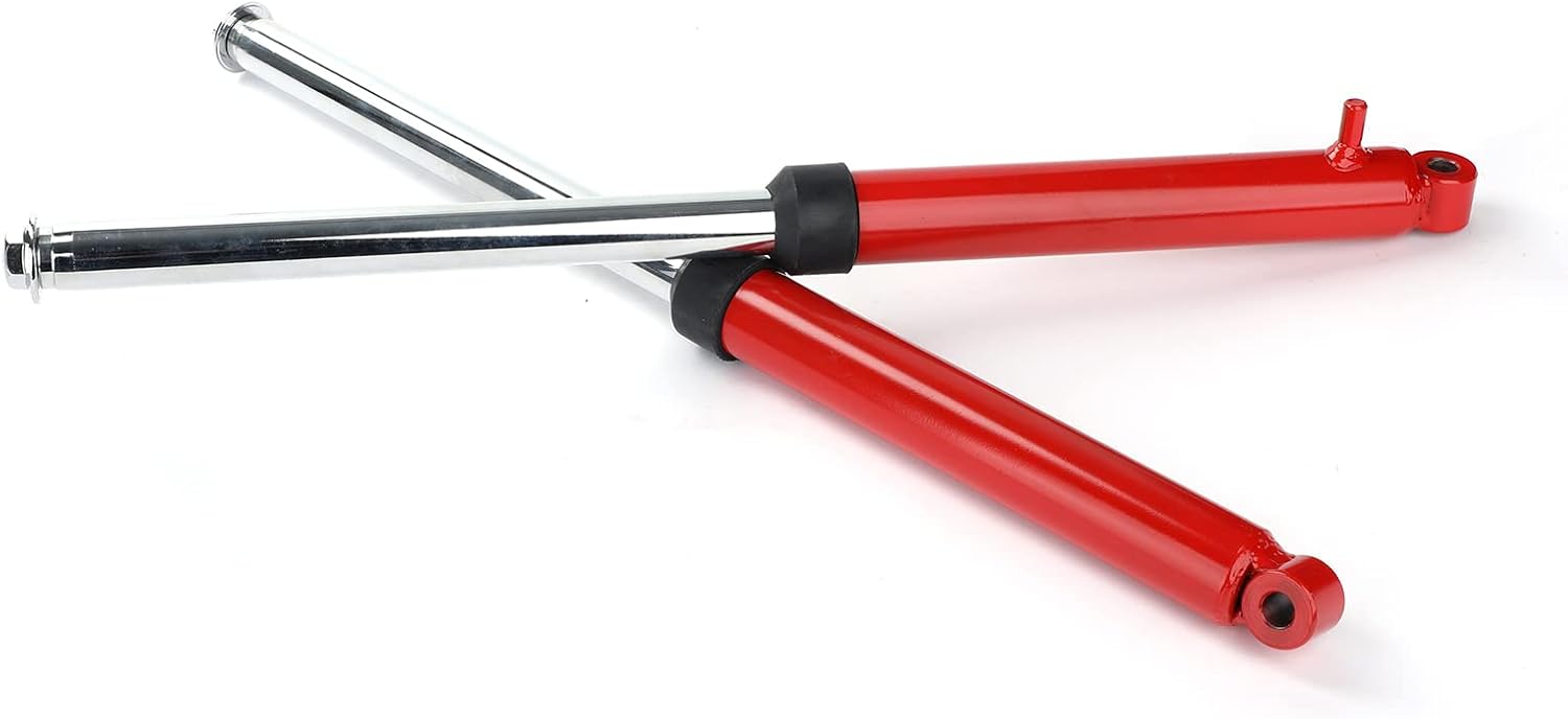 PW50 Front Fork,470mm,PW50 Fork,Sunpension for 1981-2016 PW50 Y-Zinger Kid Bikes (Red)