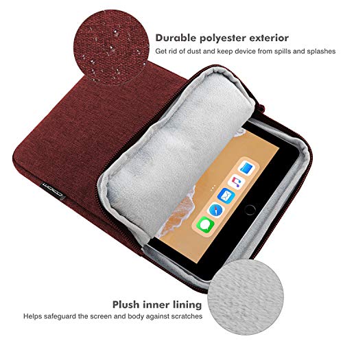 Image of MoKo 9-11 Inch Tablet Sleeve Bag Carrying Case Fits New 11inch iPad Air M4, iPad A16 2025, iPad Pro 11 M4, Air 5 /4 /3, iPad 10 /9 /8th Gen, Tab S8 /S9 11 inch, Tablet Carrying Case, Wine Red