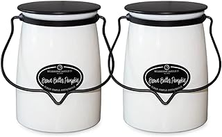 Milkhouse Candle Company Brown Butter Pumpkin 2-Pack Butter Jar Candles | 22oz Glass Jar Scented Candles for The Home | Farmhouse Home Decor Soy Wax USA