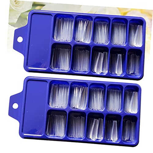 Healvian 6 Caixas Pontas De Unhas Manicure Francesa Unhas Postiças Unhas Postiças Acrílicas Unhas Po