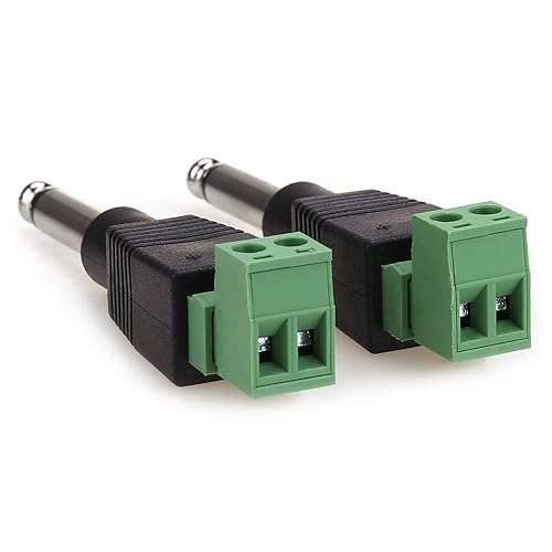 Miniatura 7 de NANYI Enchufes de 14 pulgadas para cables de altavoz, cables de conexión, serpientes  TS macho mono 14 de pulgada Phono 0.248 in enchufe de teléfono