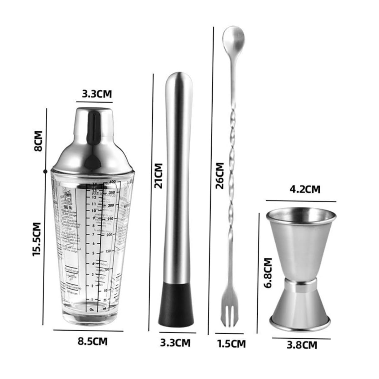 LIFKOME Cocteleras De Acero Inoxidable Cocteleras Suministros para Barman para Preparar Cócteles Casa Equipo para Cócteles Herramientas para Barman