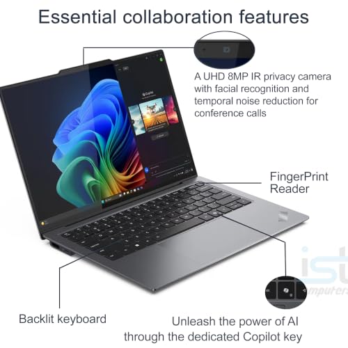 Image of Lenovo ThinkPad X9 14 Aura Edition Business AI Laptop (14 inch QHD+ OLED Touchscreen, Intel Core Ultra 7 258V, 32GB DDR5, 2TB SSD), Copilot+ PC, FP, 8MP IR Webcam, Wi-Fi 7, Win 11 Pro (Next Gen X1 carbon)