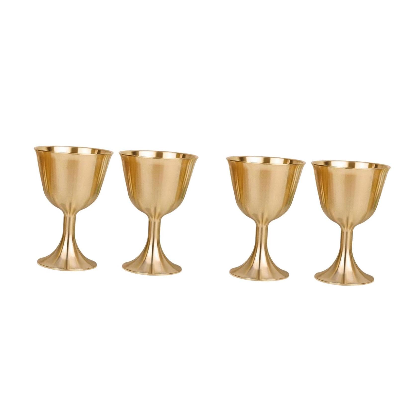 Tasses d'offrande bouddhistes en cuivre | Accessoires style Bouddha 2 Pcs
