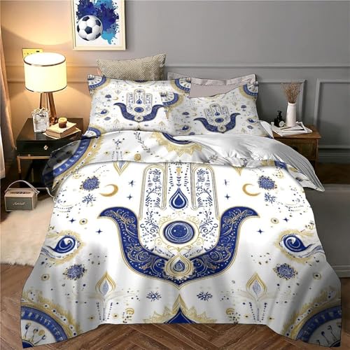 Housse de couette Hamsa microfibre 3D haute résistance