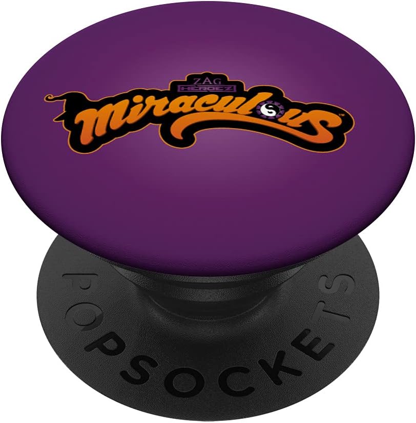 Miraculous Ladybug Halloween Logo with Magical Hat (Purple) PopSockets Swappable PopGrip