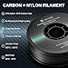 SainSmart 1.75mm Black ePA-CF Carbon Fiber Filled Nylon Filament 1KG (2.2lbs) Spool for 3D Printer