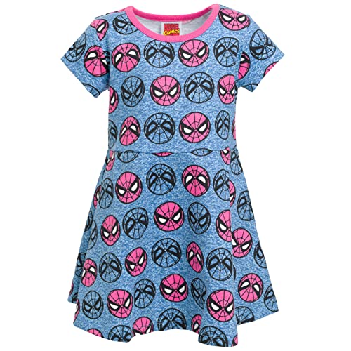 Marvel Spider-Man Toddler Girls French Terry Skater Dress Blue 4T