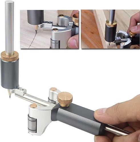 Szliyands Arco lineal de carpintería, regla de doble propósito, línea paralela, herramienta de dibujo, medidor de medición, bricolaje