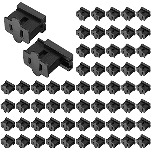60pcs female vampire plugs for holiday lights (SPT-1, black)