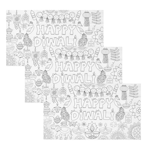 Lienzo para colorear Diwali que evita el desorden en las manualidades