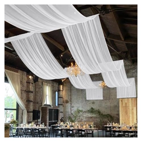Drapé de plafond de mariage lilas pour masquer les structures et embellir la salle