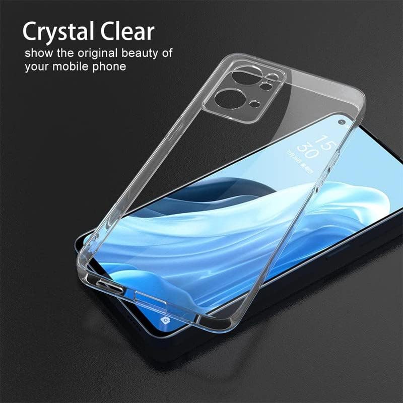 Image of NISHTECH for Oppo Reno 7 Pro 5G Premium Transparent Hybrid Soft Slim Dust Proof Back Case Cover Silicone with Camera Protection