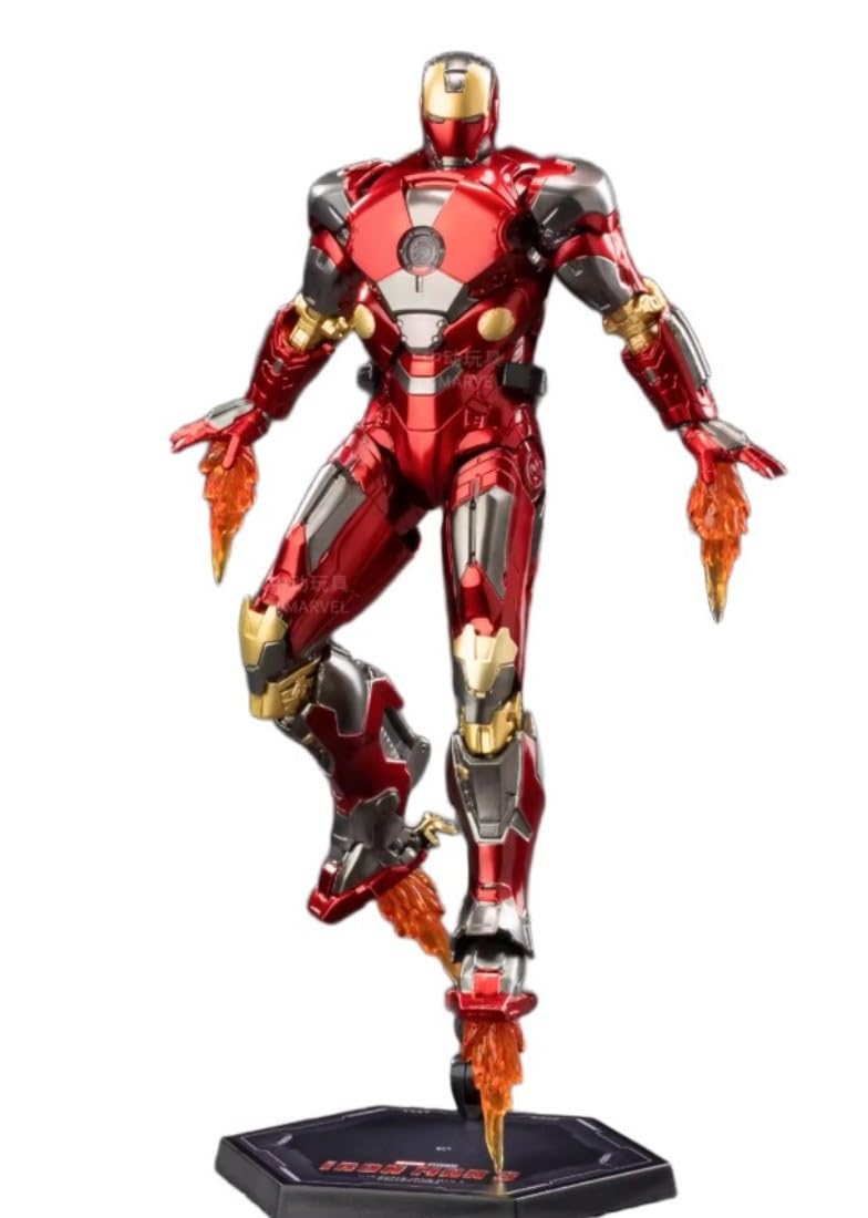 アイアンマンフィギュア 可動式 赤金 約30cm Amazon.co.jp: 「AC]中動玩具 ZHONGDONG ZDTOYS 1/10 アイアンマン