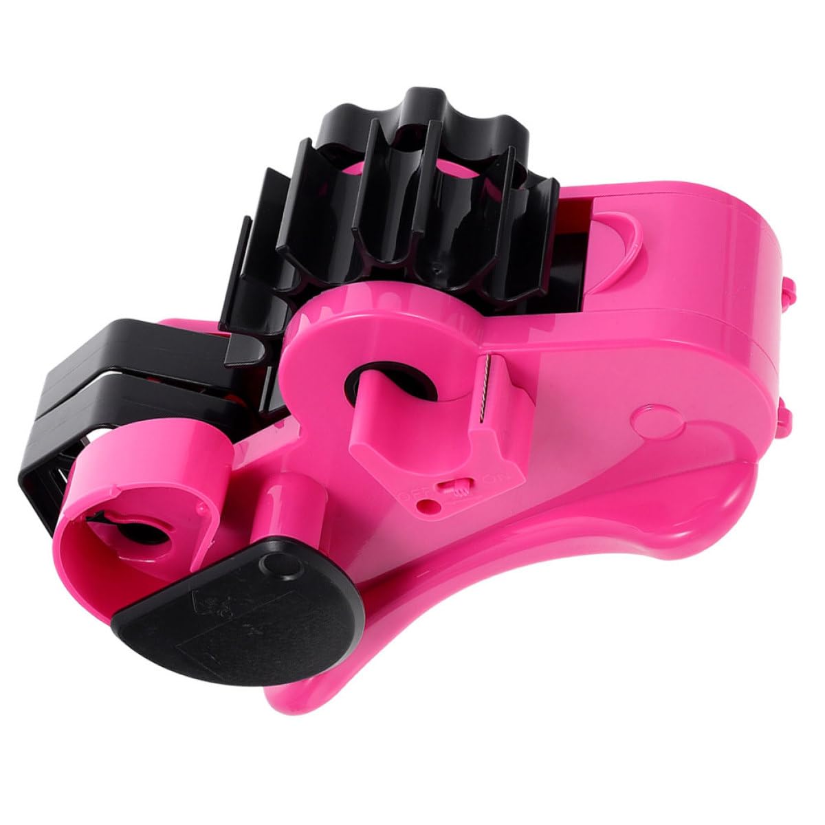 BESTonZON Dévidoir de Ruban Adhésif Semi-automatique 46 Mm Multi-rouleaux en Plastique Rose Outil de Coupe pour Bureau Maison École