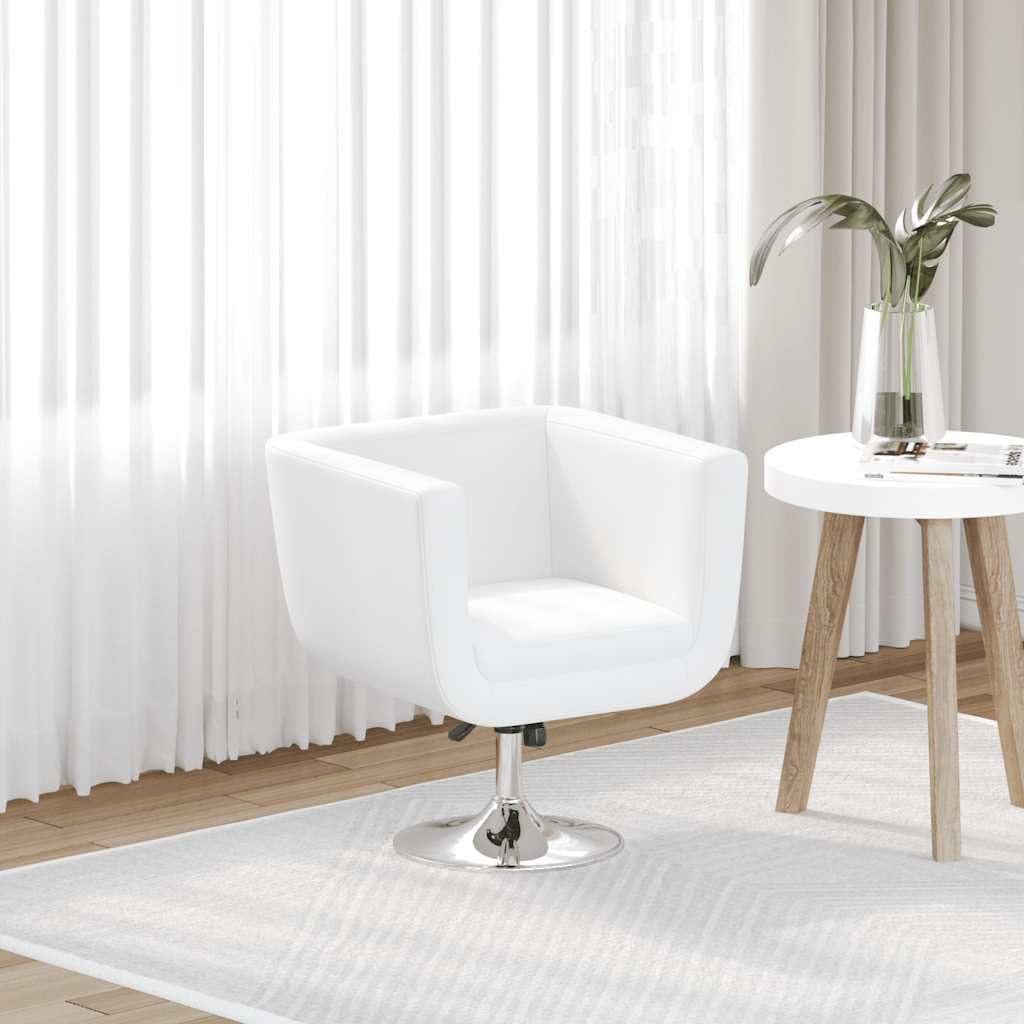 Tabouret de bar pivotant et ergonomique avec dossier blanc