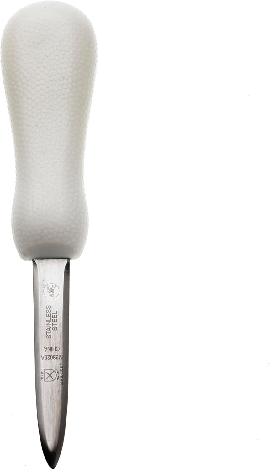 Mercer Culinary Boston Style Oyster Knife with Poly Handle, 3 Inch, White