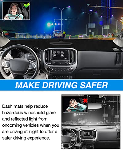 Cartist Dash Cover Custom Fit for Chevrolet/Chevy Colorado 2015-2020 2021 2022 Accessories Dashboard Cover Mat Non-Slip Pad Carpet Anti-Glare - Thumbnail 7
