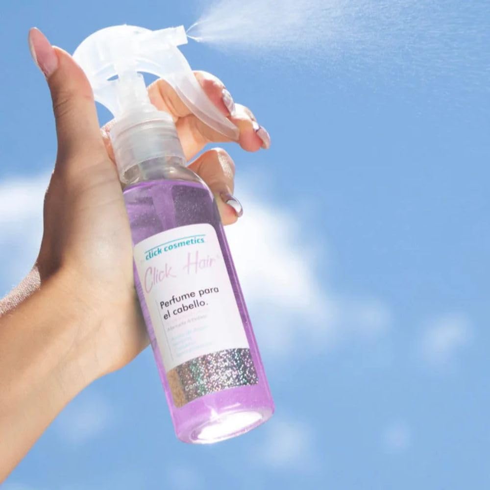 Click Hair Perfume para el cabello Rosa y Morado (2 Pack) Click Hair Perfume Rosa y Morado, Click Hair Seduccion y Tropical, Click Hair Products, Clicl Hair Perfume