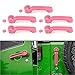 JeCar Door Handle cover Inserts Kit for Jeep Wrangler JK 2007-2017 Rubicon Sahara X Sport 4 Door & Tailgate Handle ABS cover Kit JeCar (Pink）