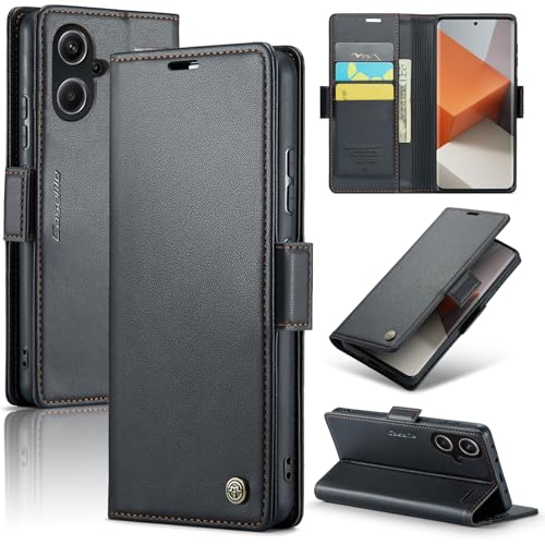 Rerzoiro Funda para Redmi Note 13 Pro Plus/13 Pro+ 5G, Funda de Cierre Magnético, Cartera de Cuero PU con [Bloqueo RFID], Ranura para Tarjetas, Case para Redmi Note 13 Pro+/13 Pro Plus 5G, Negro