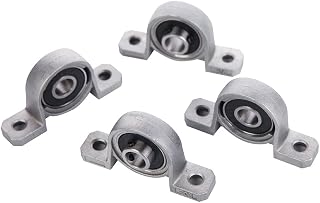 Eowpower 4-Pack 8mm Bore Zinc Alloy Pillow Block Bearings - Durable Mounted Insert Bearings for DIY Machinery