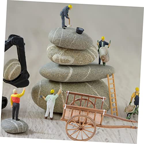 Ibasenice Wheelbarrow 2Pcs Trolley Cart Model For Figurines Decor Mini Simulation Cart For Simulation Cart Model Miniature Cart Models Tiny Farm Cart Brown Miniatures #TOP2