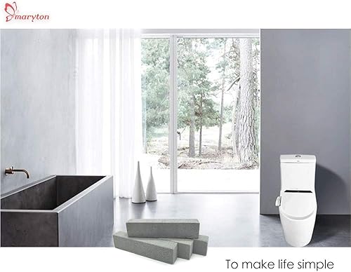 Miniatura 6 de MARYTON Piedra pómez para limpieza de inodoros, varillas de piedra pómez para eliminar manchas de anillos de agua en inodoros, paquete de 4