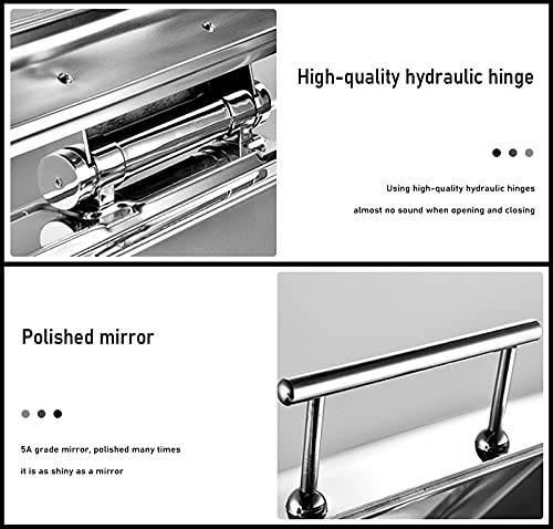 DBMGB Chafing Dish Warmhaltebehälter Buffetwärmer Speisewärmer, Warmhaltebehälter für Speisen, Warmhaltebehälter Essen… – Bild 7