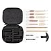 BOOSTEADY Pistol Gun Cleaning Kit with Metal Brushes, Patches and Swabs, Anti-Rust Silicone Cloth in Zippered Organizer Compact Case (17 Pieces) Universal Rods Caliber 22 357 38 40 44 45 9mm