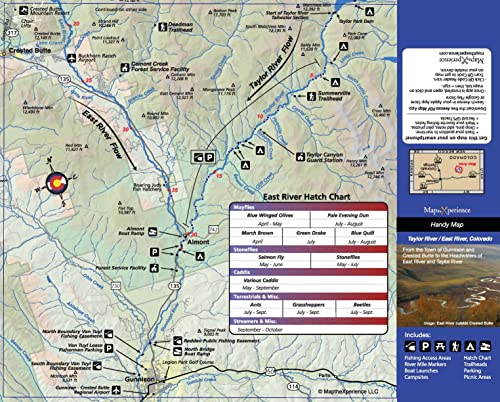 East River/Taylor RIver, Colorado Fishing Map