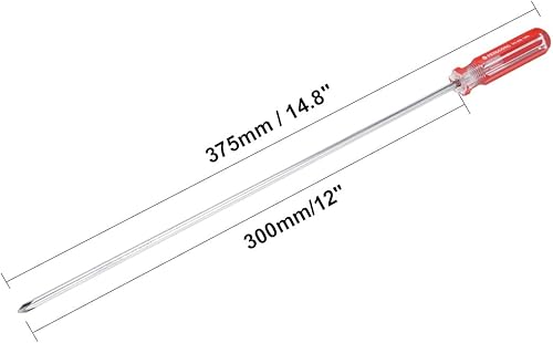 Miniatura 3 de uxcell Destornillador Phillips magnético #1 con eje de acero al cromo vanadio de 12 pulgadas para reparación de mejoras para el hogar y manualidades
