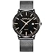 Produktbild CRRJU Herren Uhr Ultra Dünne Wasserdicht Armbanduhr Herren Mode mit Schwarz Edelstahlband Mesh Analog Quarz Business Männer Uhren (Schwarz Rosegold schwarz)