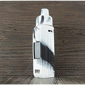 ORIN Coque Voopoo Drag S Coque de Protection en Silicone pour Voopoo Drag S Case Antislip Cover Shield Sleeve Wrap Decal Skin (Noir Blanc)