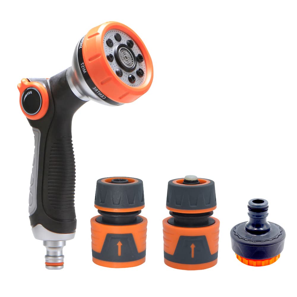 Set Ugelli Per Tubo Giardino - Pistola Spray 10 Modalità Con Connettori Rapidi - Foto 6