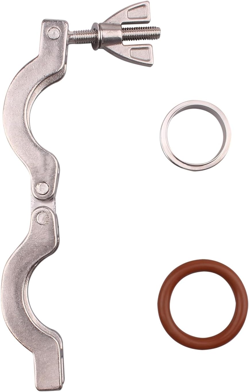 DERNORD KF-25 Wing Nut Clamp Flange Quick Clamp Stainless Steel 304 with Centering O-Ring （Pack of 5）