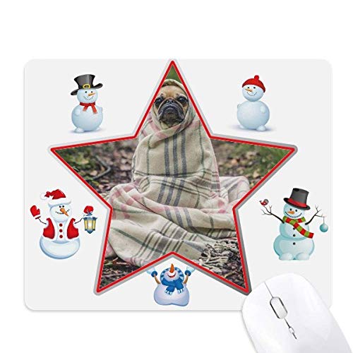 Tapis de souris motif Bouledogue de Noël pour embellir votre bureau d'hiver
