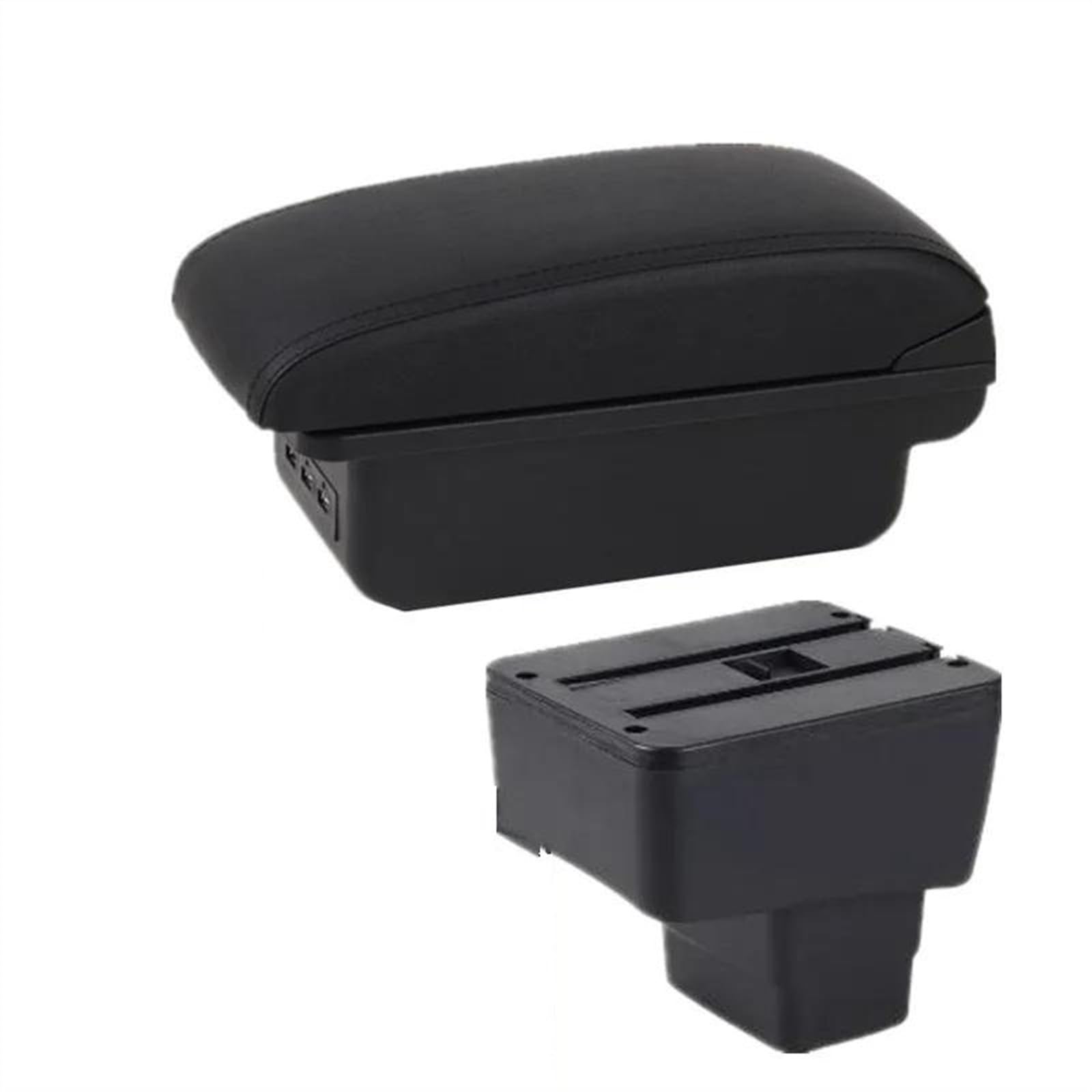 NOHEEU Armrest Box Retrofit Car Storage Dedicated Accessories For Mazda 2 For Skyactiv Version Cx3 CX-3(B2 Black line 3USB)